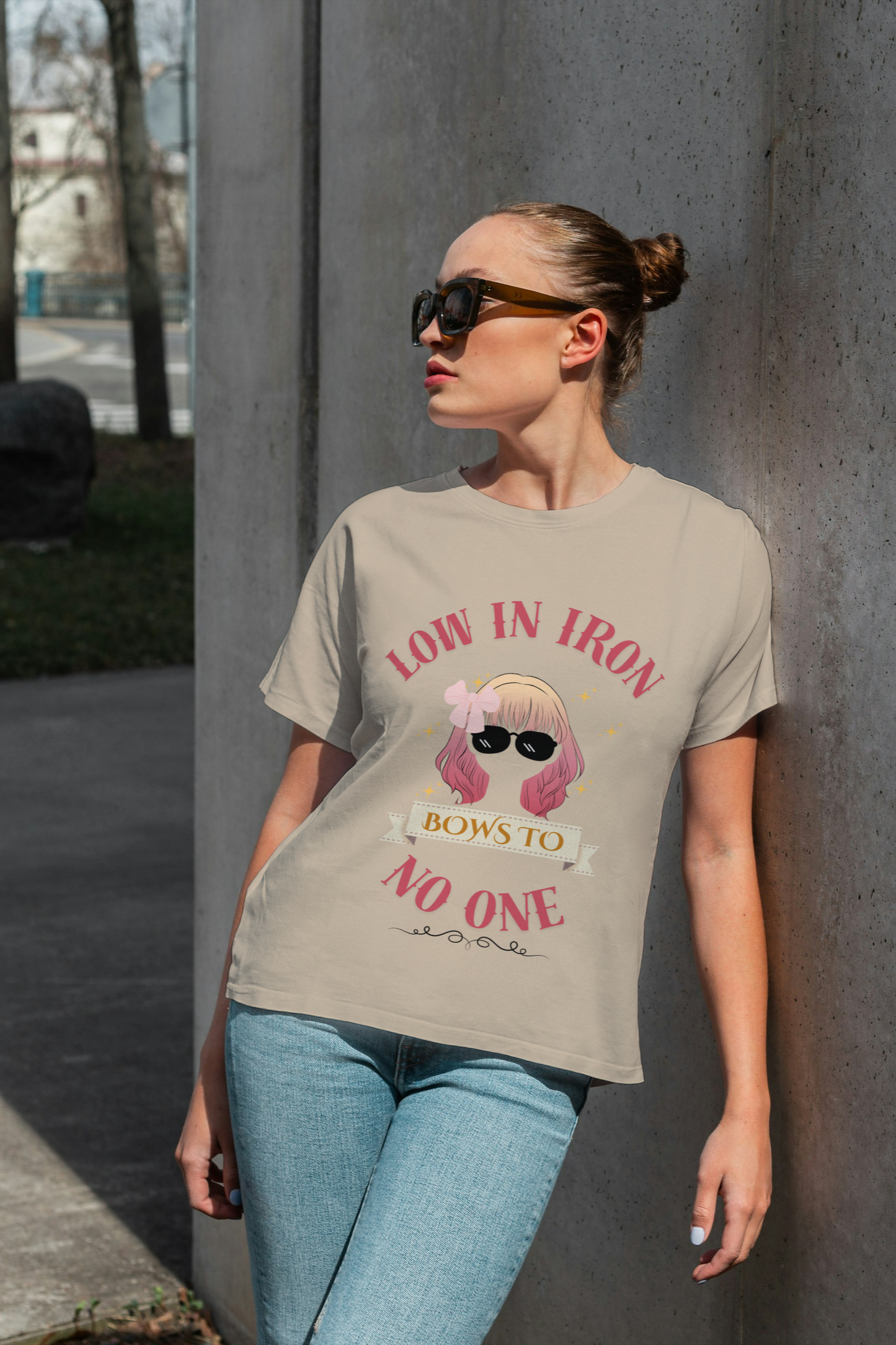 Low in Iron Graphic Women T-Shirt – Regular Fit, 100% Cotton, Soft & Durable Short-Sleeve Tee