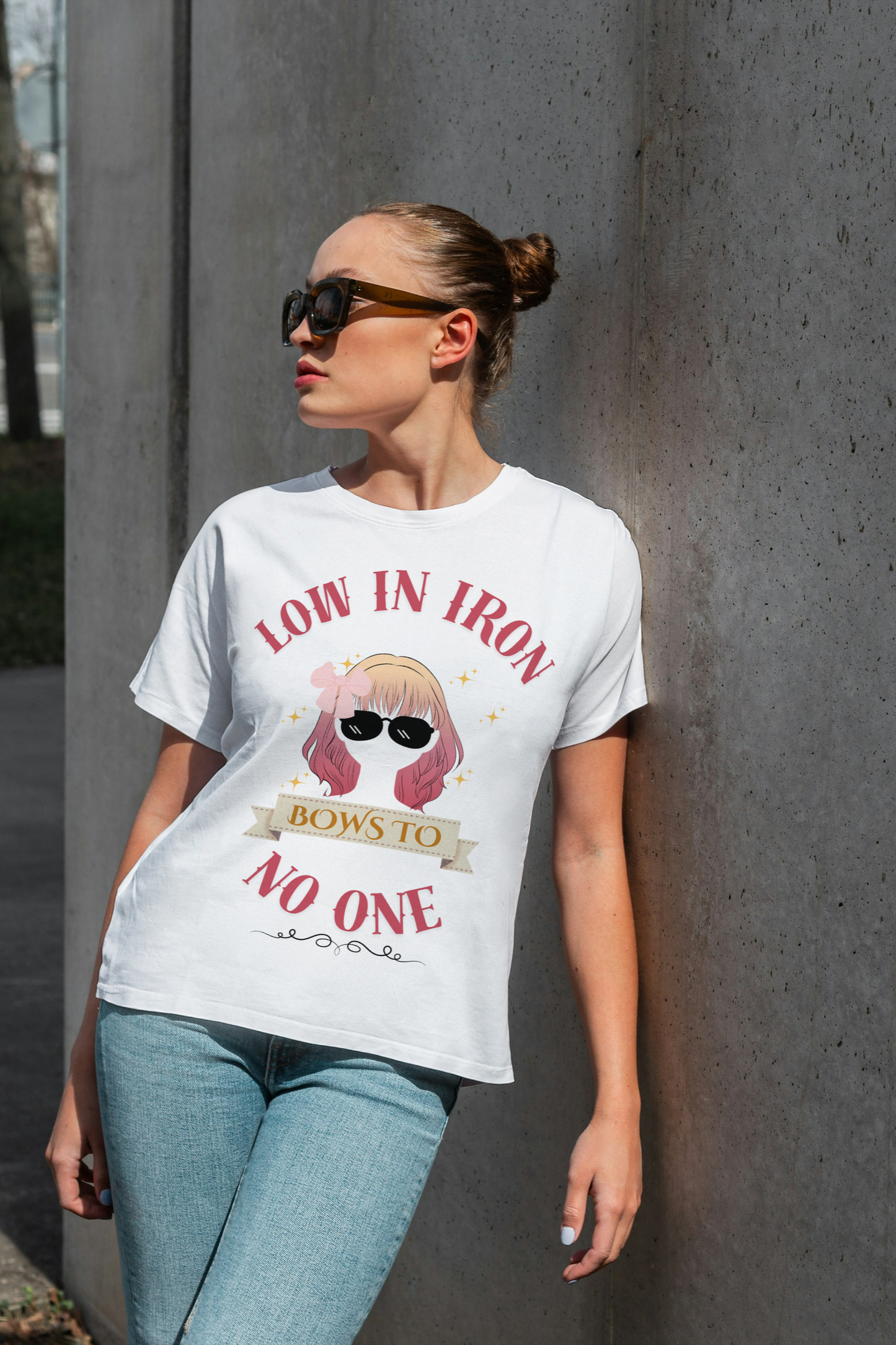 Low in Iron Graphic Women T-Shirt – Regular Fit, 100% Cotton, Soft & Durable Short-Sleeve Tee