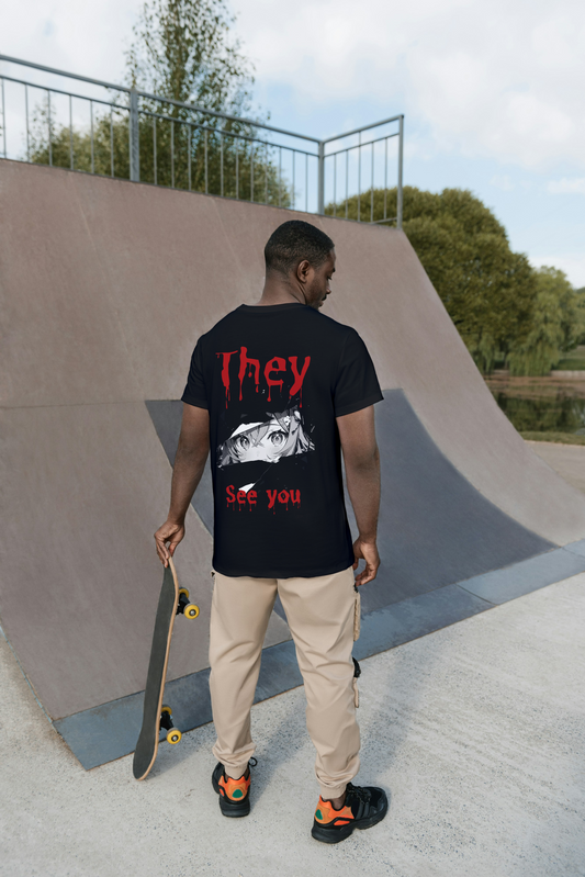 They see you Graphic Men's T-Shirt – Regular Fit, 100% Cotton, Soft & Durable Short-Sleeve Tee