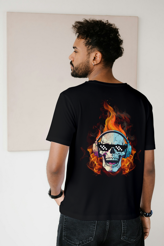 skull Graphic Men's T-Shirt – Regular Fit, 100% Cotton, Soft & Durable Short-Sleeve Tee