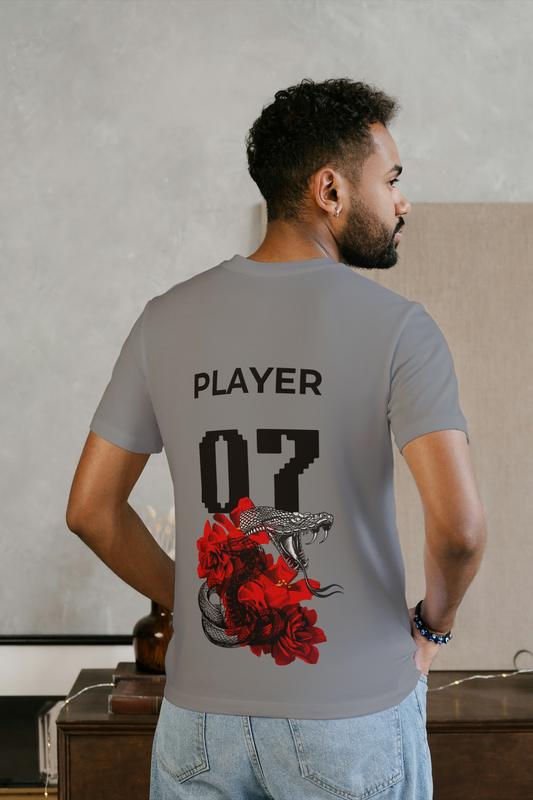 Player Graphic Men's T-Shirt – Regular Fit, 100% Cotton, Soft & Durable Short-Sleeve Tee